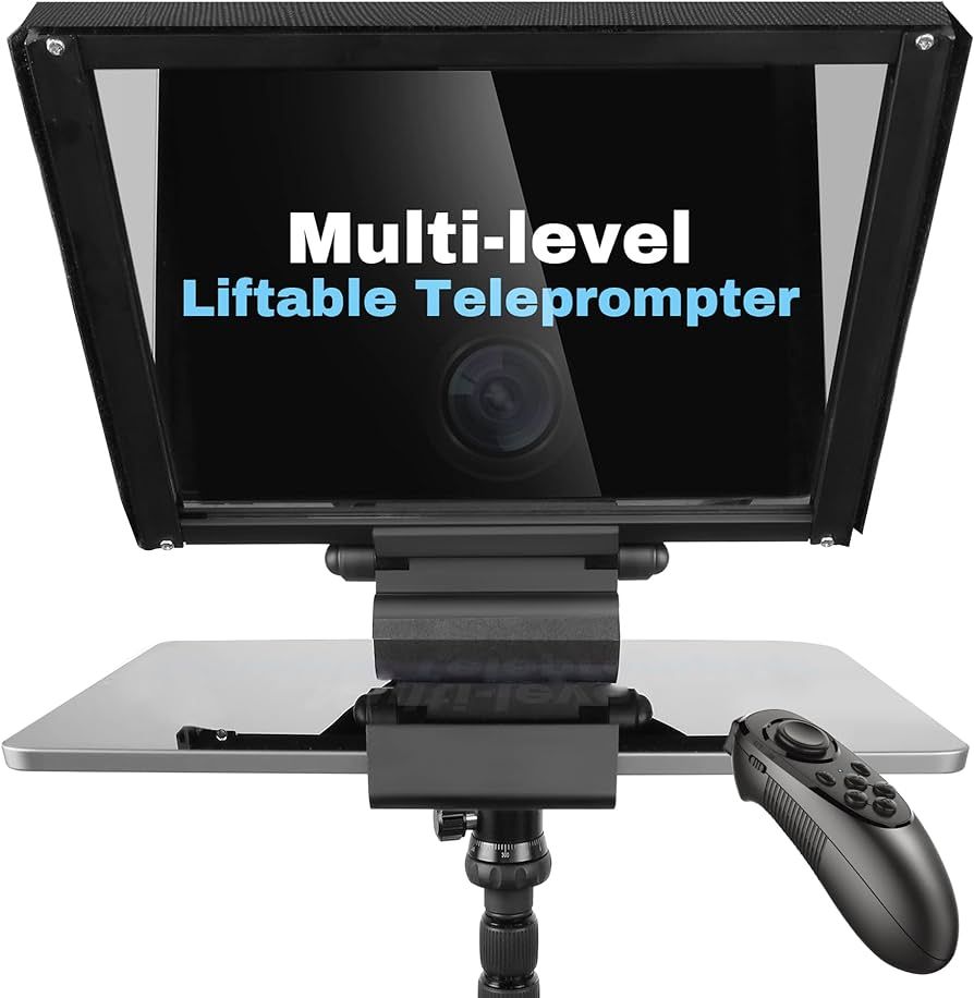 ILOKNZI i7 /12 inch Teleprompter with Remote Control, Adjustable Camera mounting Platform Aluminu... | Amazon (US)