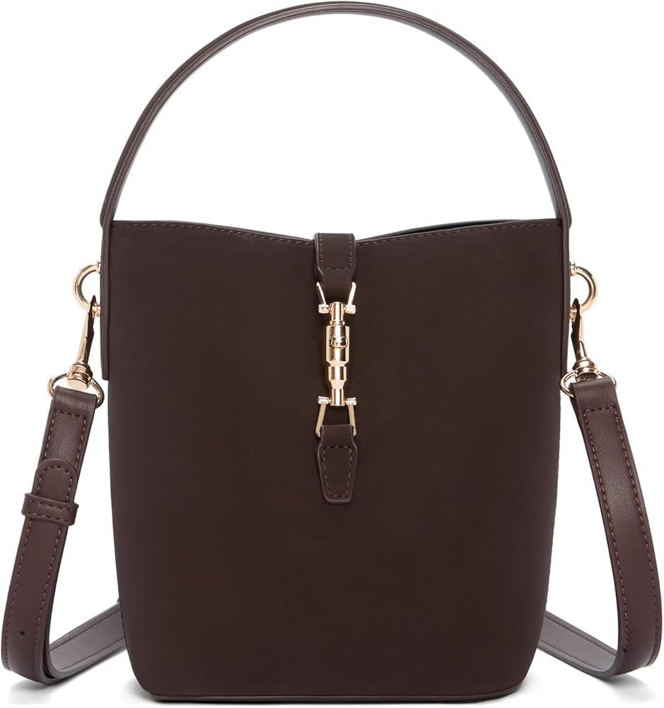 BOSTANTEN Small Bucket Bag for Women Crossbody Bags Trendy Vegan Leather Shoulder Purses Designer... | Amazon (US)