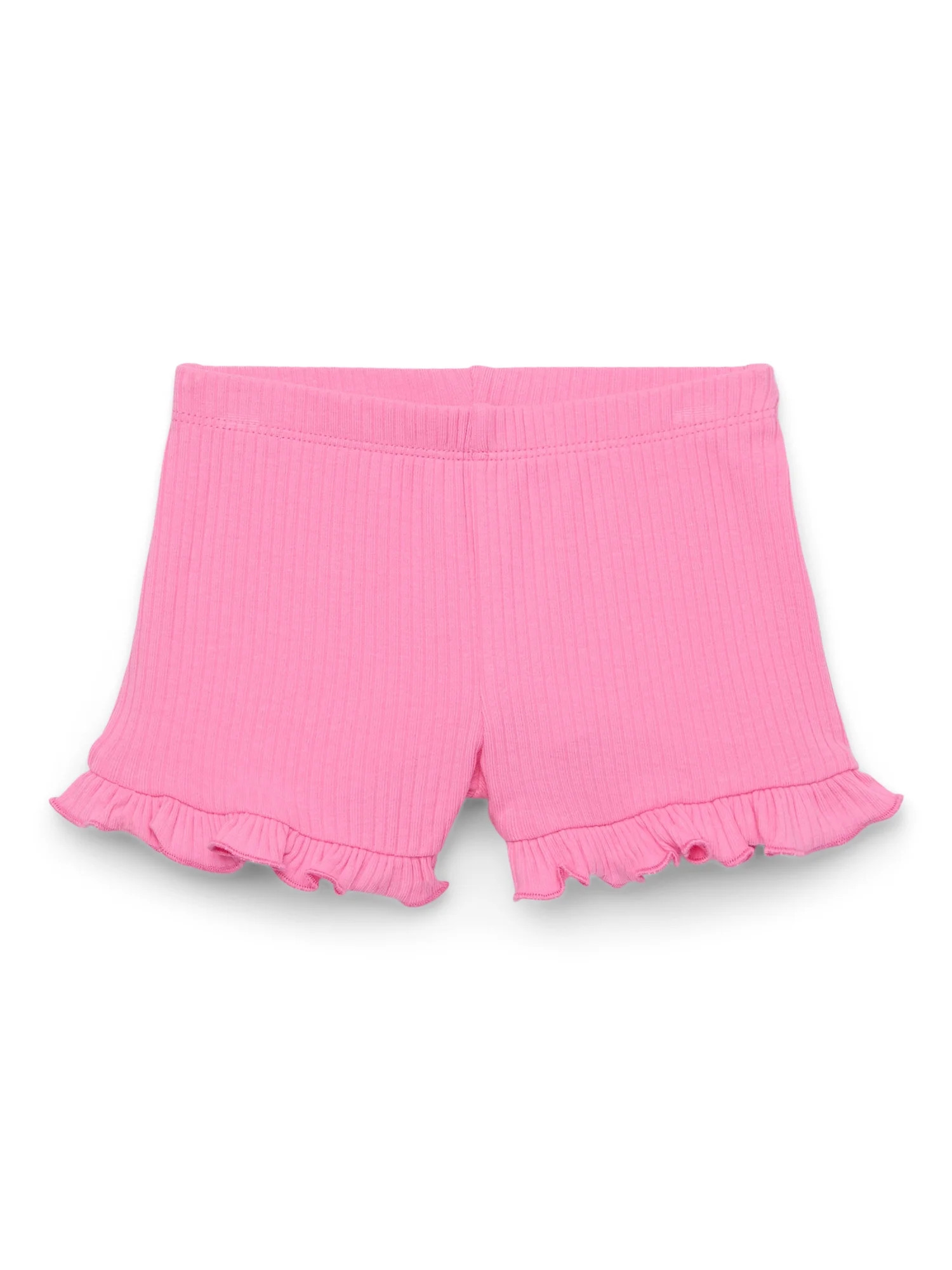 Garanimals Baby Girl Ruffle Edge Ribbed Shorts, Sizes 0-24 Months | Walmart (US)