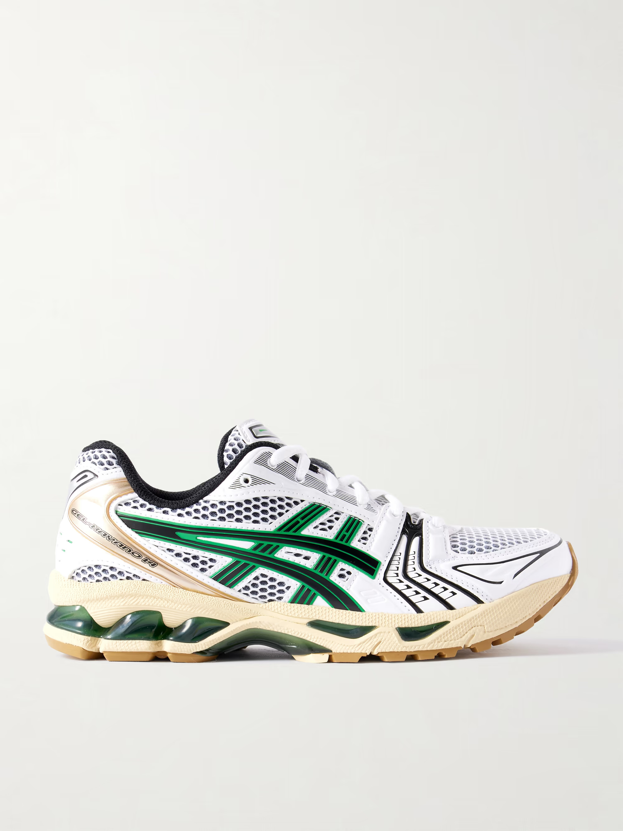 GEL-KAYANO 14 metallic and rubber-trimmed mesh sneakers | NET-A-PORTER (UK & EU)