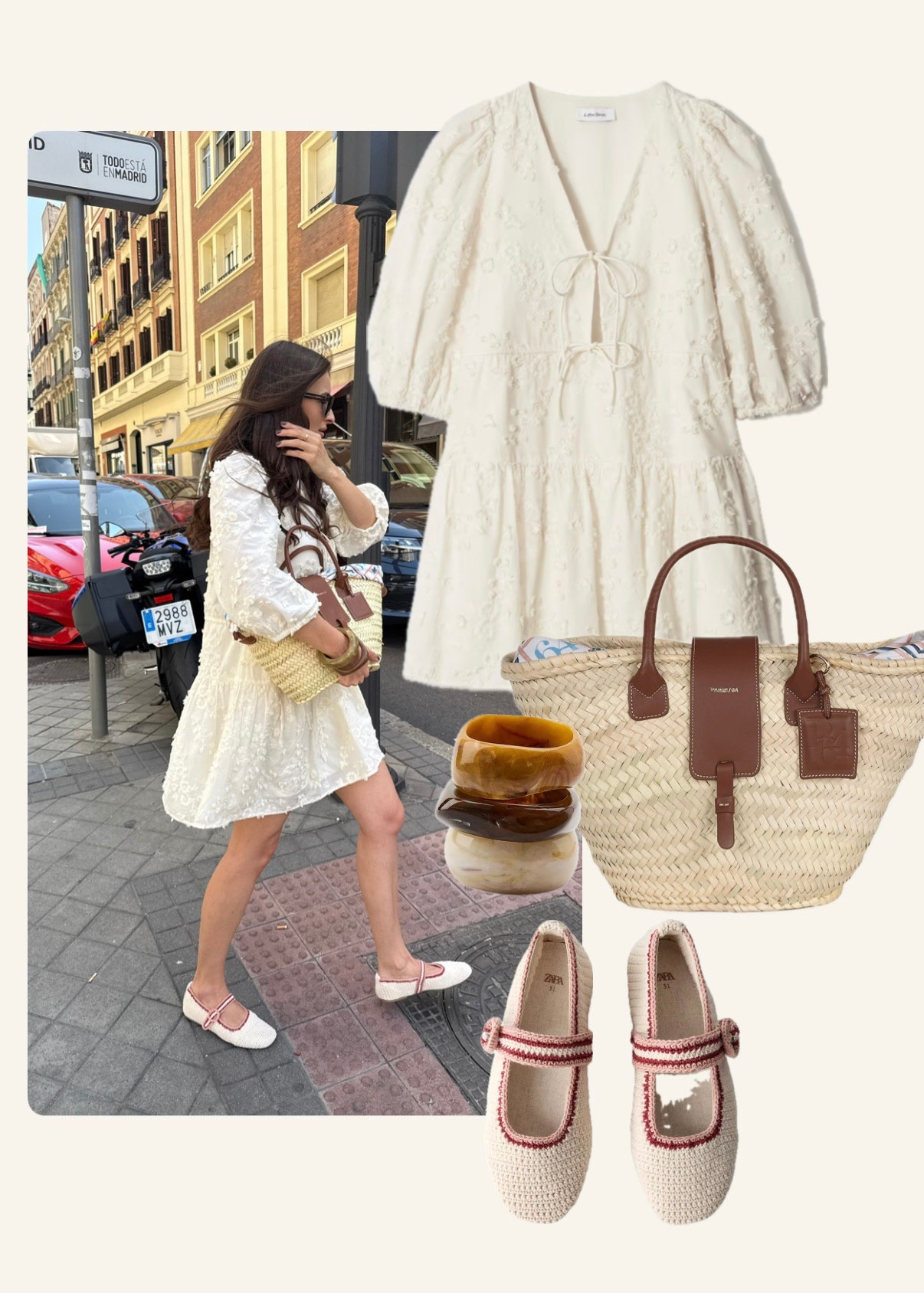 Lace white dress look in Madrid 🤍 
shoes - Zara ref 2548/530/002
bracelets - Zara ref 1856/166/330

#LTKespana #LTKsummer #LTKeurope