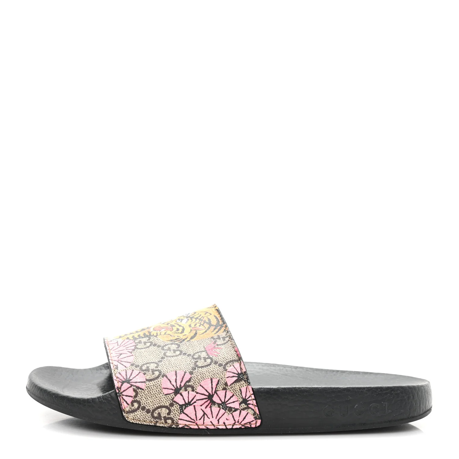 GG Supreme Monogram Bengal Slide Sandals 39 Beige Pink | FASHIONPHILE (US)