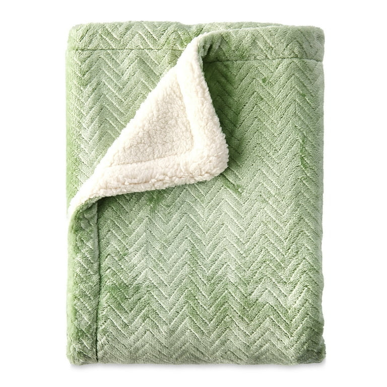 Parent's Choice Plush Reversible Green Unisex Polyester Baby Blanket | Walmart (US)