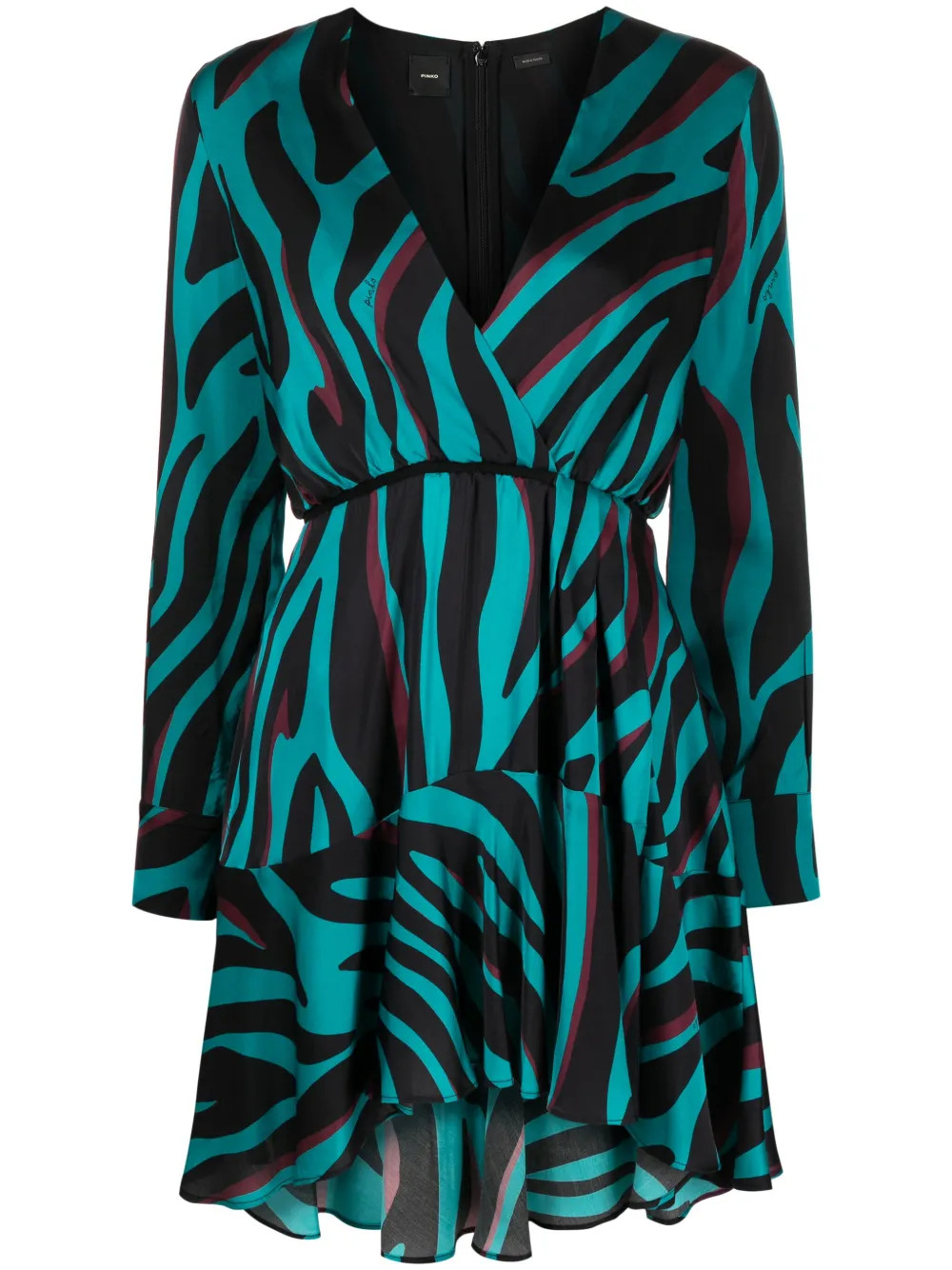 abstract-print tiered dress | Farfetch Global