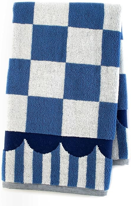 Hand Towel, Cute Decorative Hand Towel for Bathroom and Kitchen, Blue-and-White Royal Check | Amazon (US)