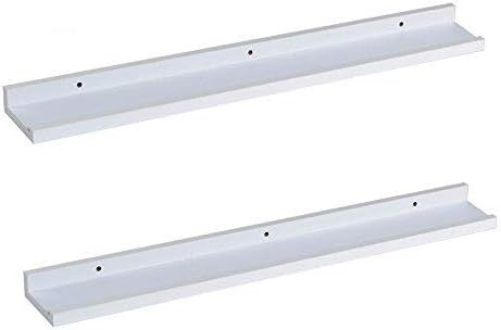 O&K Furniture Picture Ledge Wall Shelf Display Floating Shelves (White,31.5" Length, Set of 2) | Amazon (US)
