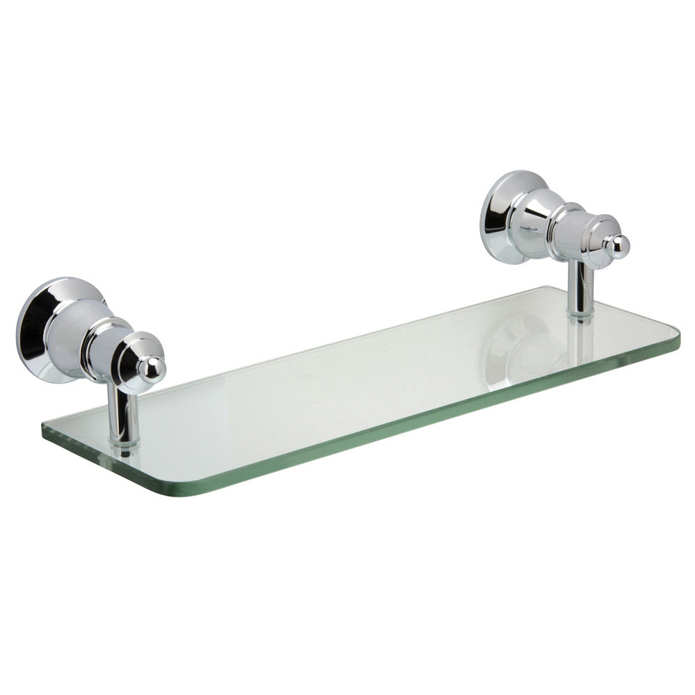 Lillian Metal & Glass Bathroom Shelf | Temple & Webster AU