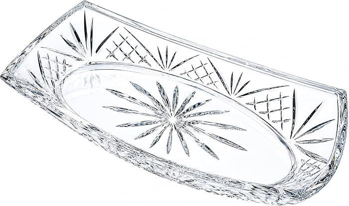 Godinger Serving Tray Platter, Crystal Glass Display Tray, 12"x 5", Dublin Collection | Amazon (US)