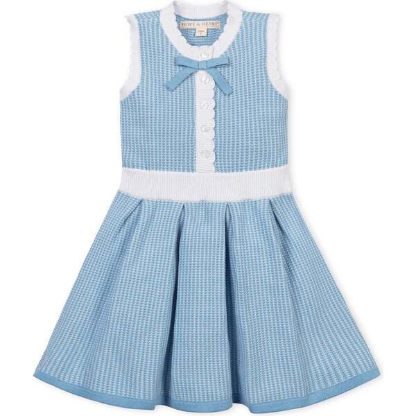 Organic Button Front Tank Sweater Dress, Bluebell | Maisonette