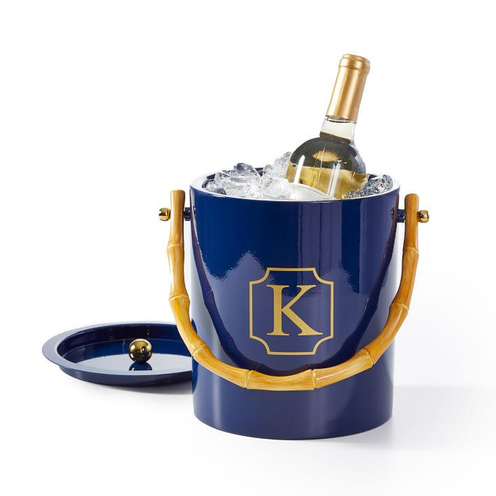 Bamboo Enamel Ice Bucket | Mark and Graham