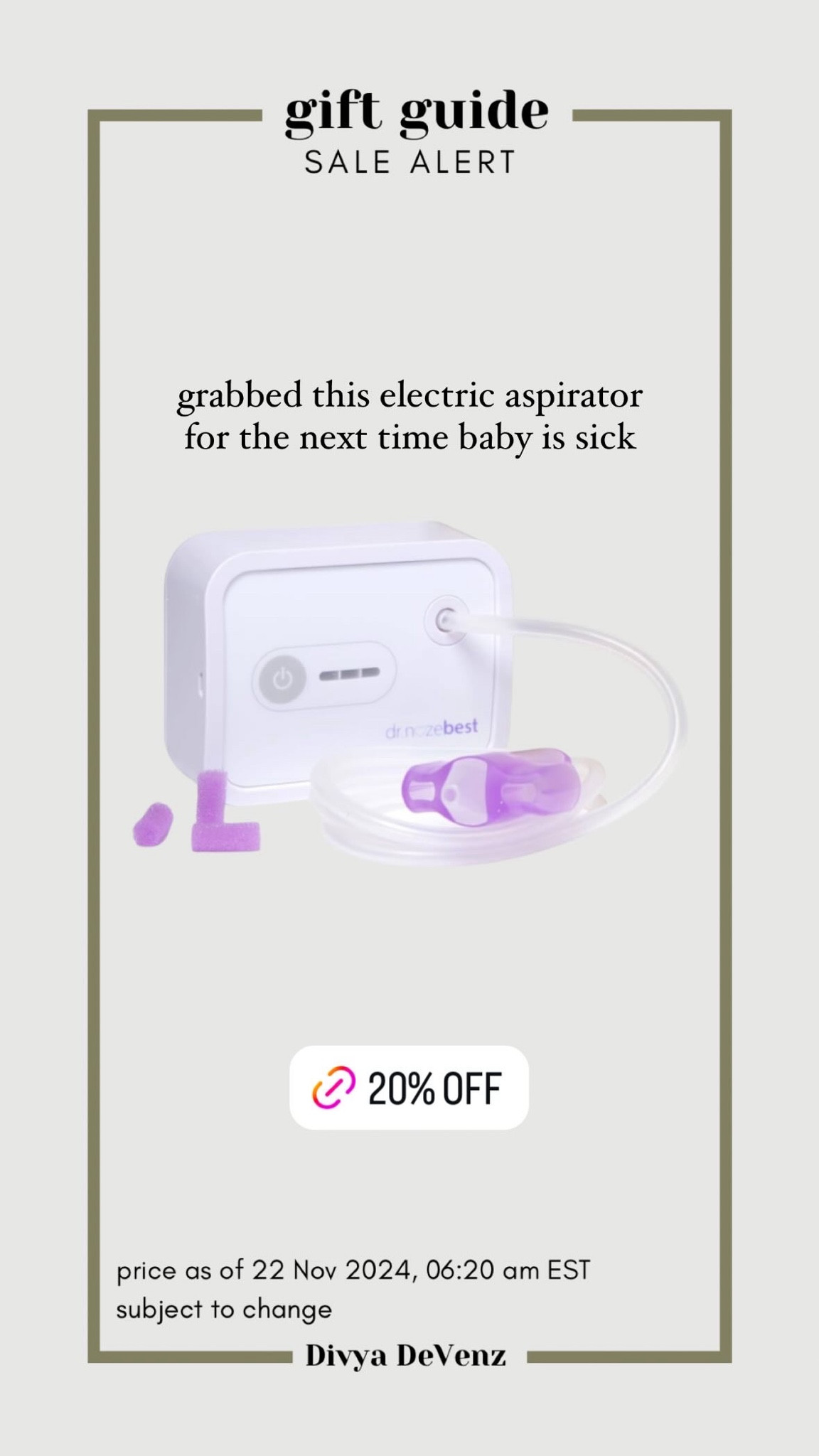 Dr Noze Best electric aspirator for the cold season on sale for 20% off  

#LTKsale #LTKkids #LTKbaby