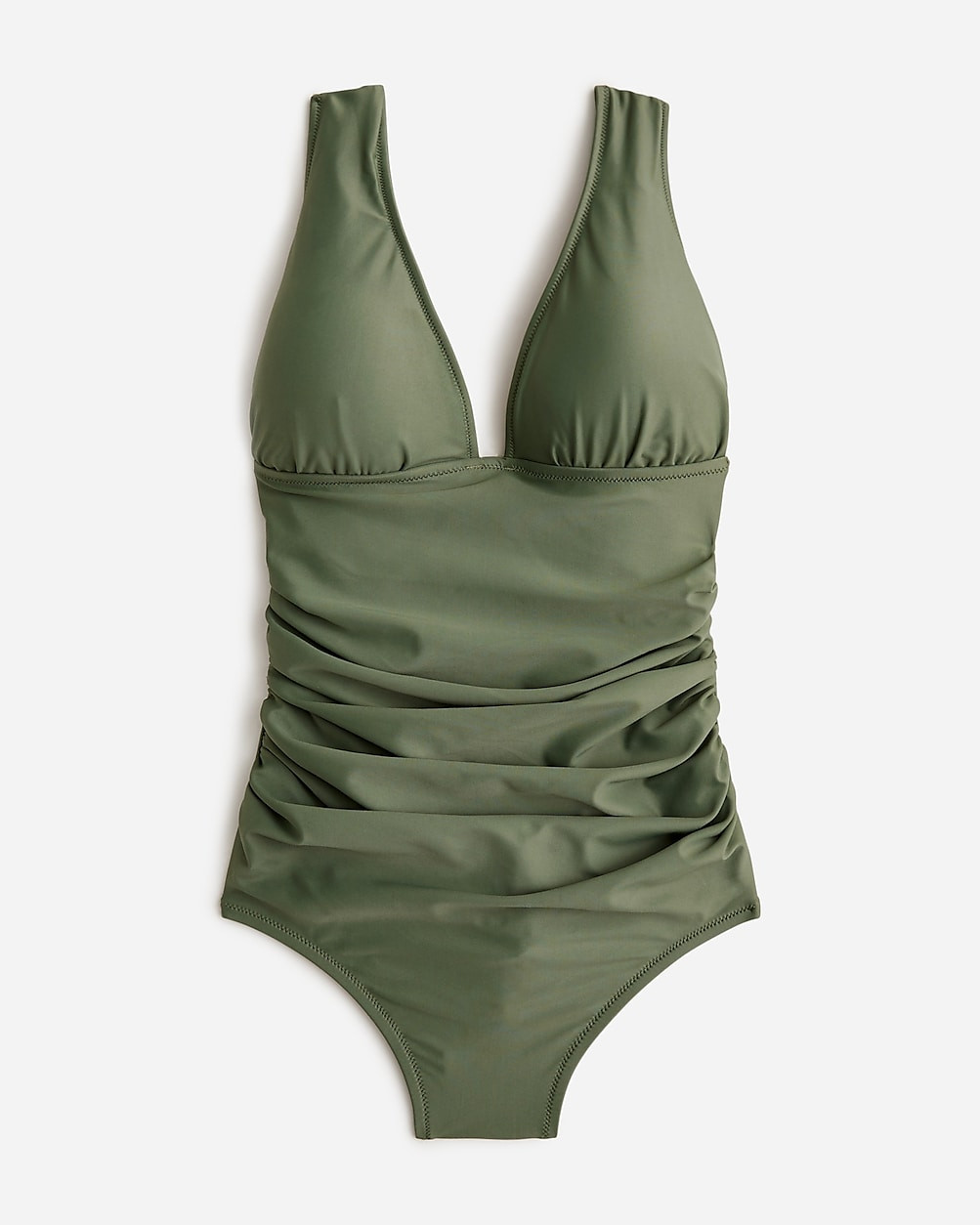 Ruched V-neck one-piece | J. Crew US