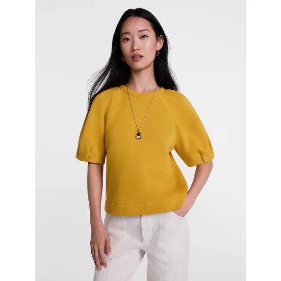 Scenario Women's and Women's Plus Fleece Top with Lantern Sleeves, Size XS-4X | Walmart (US)