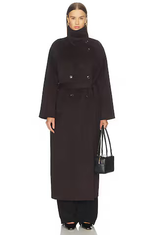 SAMSOE SAMSOE Sahanne Coat in Black Coffee from Revolve.com | Revolve Clothing (Global)