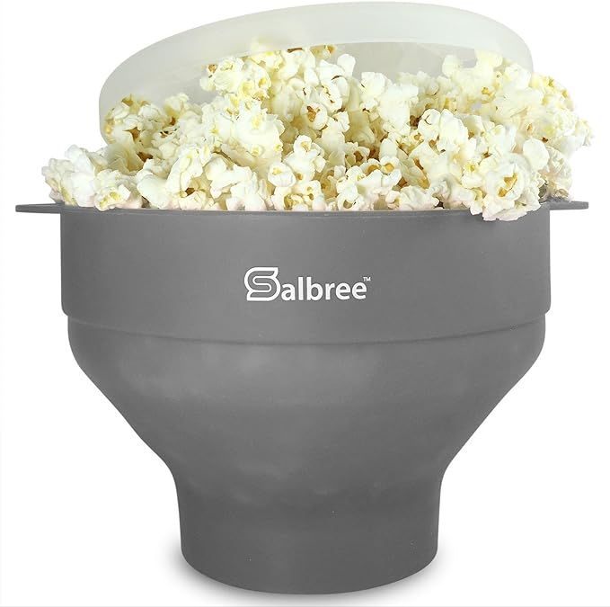 Amazon.com: Original Salbree Microwave Popcorn Popper, Silicone Popcorn Maker, Collapsible Bowl -... | Amazon (US)