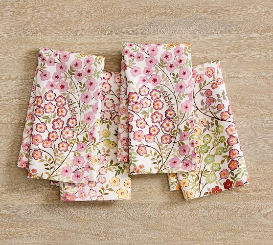 Flowervine Cotton Napkins - Set of 4 | Pottery Barn (US)