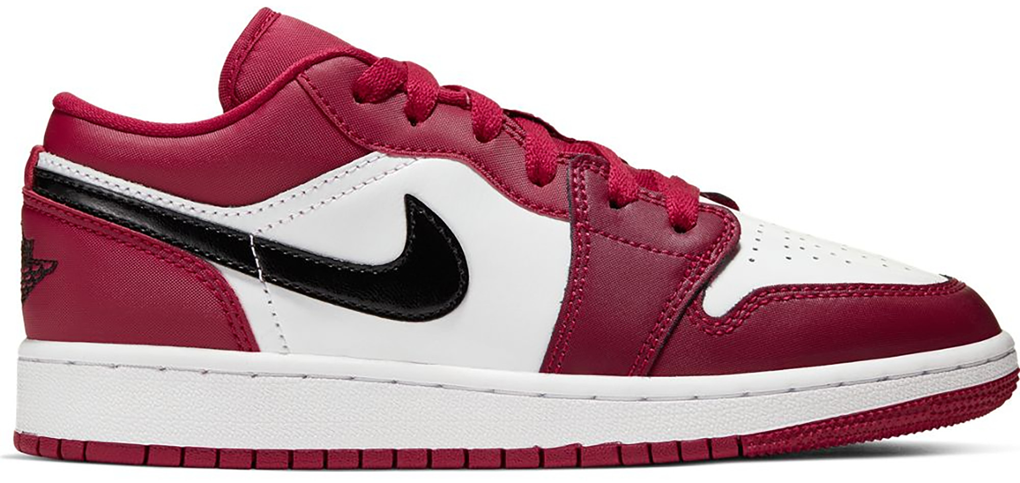Jordan 1 Low Sneakers in Noble Red/Black/White | StockX