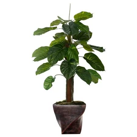 57.5 in. Faux Plant with Fiberstone Planter | Walmart (US)