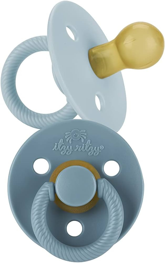 Itzy Ritzy Natural Rubber Pacifiers, Set of 2 – Natural Rubber Newborn Pacifiers with Cherry-Sh... | Amazon (US)
