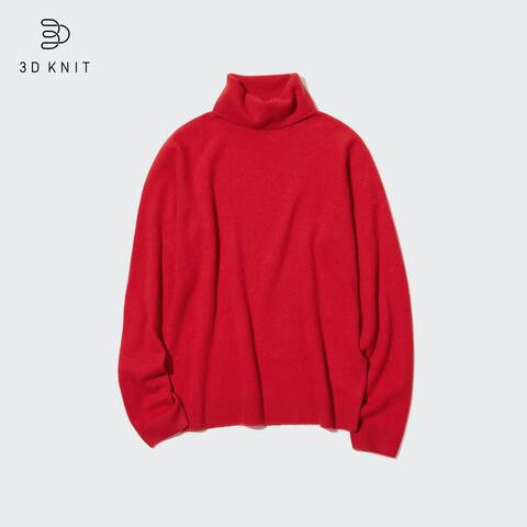 Maglione Dolcevita 100% Cashmere Punto 3D Senza Cuciture (Collo Alto) | Uniqlo IT