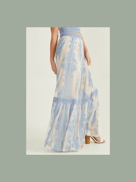 Such a pretty maxi skirt for summer. Love the chambray color. Also comes in ivory. Great for a wedding guest outfit as well. 







Date night, maxi skirt, grand millennial, lace, altar’d state, 

#LTKunder100 #LTKSeasonal