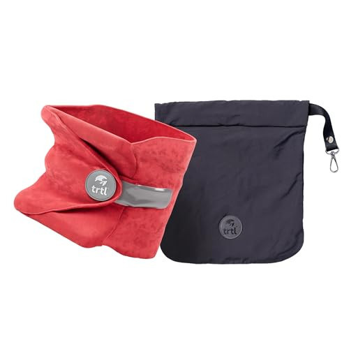 trtl Pillow - Scientifically Proven, Super Soft Neck Support Travel Pillow for Airplanes - Lightweight and Machine Washable - Ergonomic Design for Traveling on Flights, Cars, and Trains - Coral | Amazon (US)