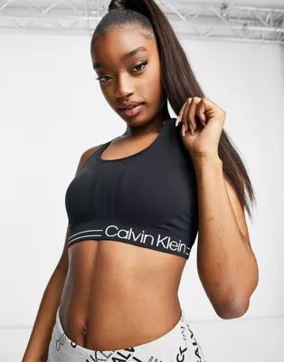 Calvin Klein Performance seamless sports bra in black | ASOS (Global)