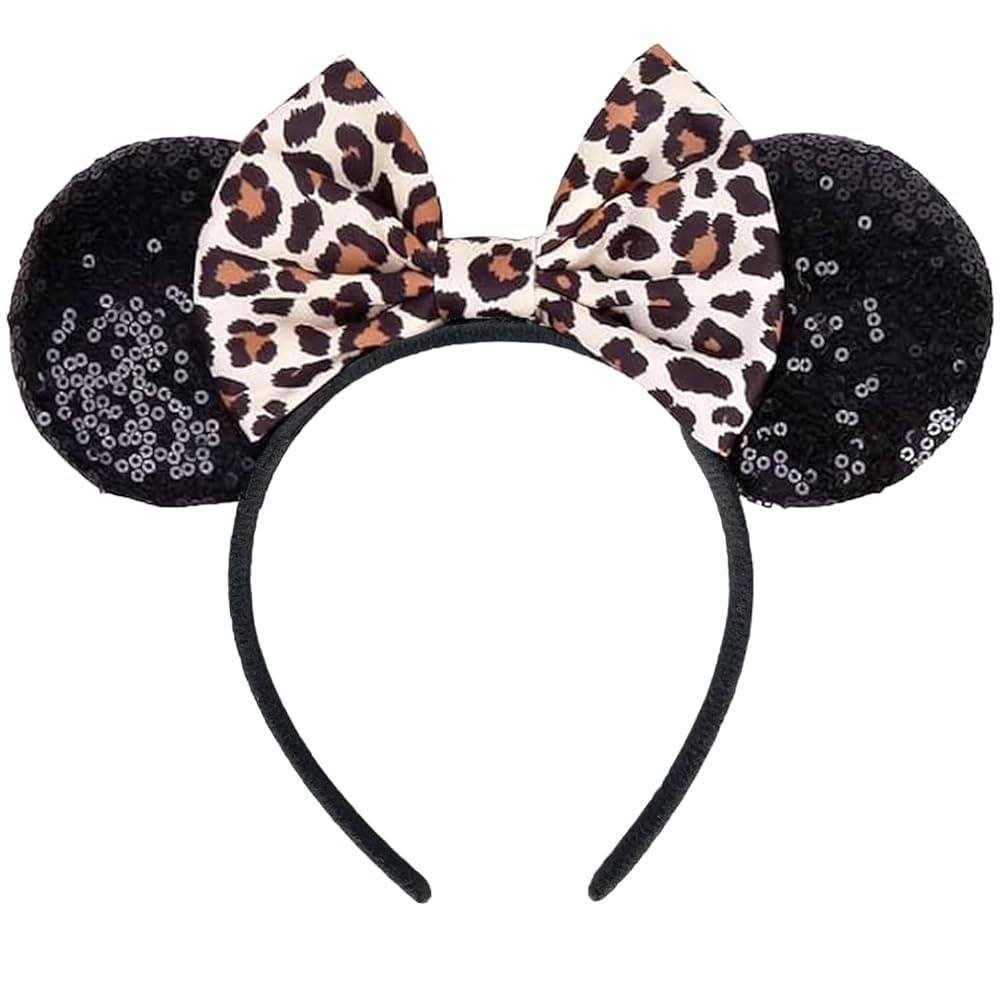 Mouse Ears Headbands Women Mice Ears Headhand Bows Shiny Glitter Birthday Party Themed Events (Le... | Amazon (US)