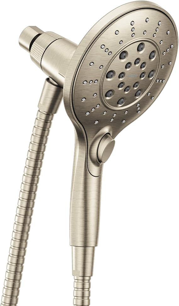 Moen Engage Brushed Nickel Magnetix Six-Function 5.5-Inch Handheld Showerhead with Magnetic Docki... | Amazon (US)