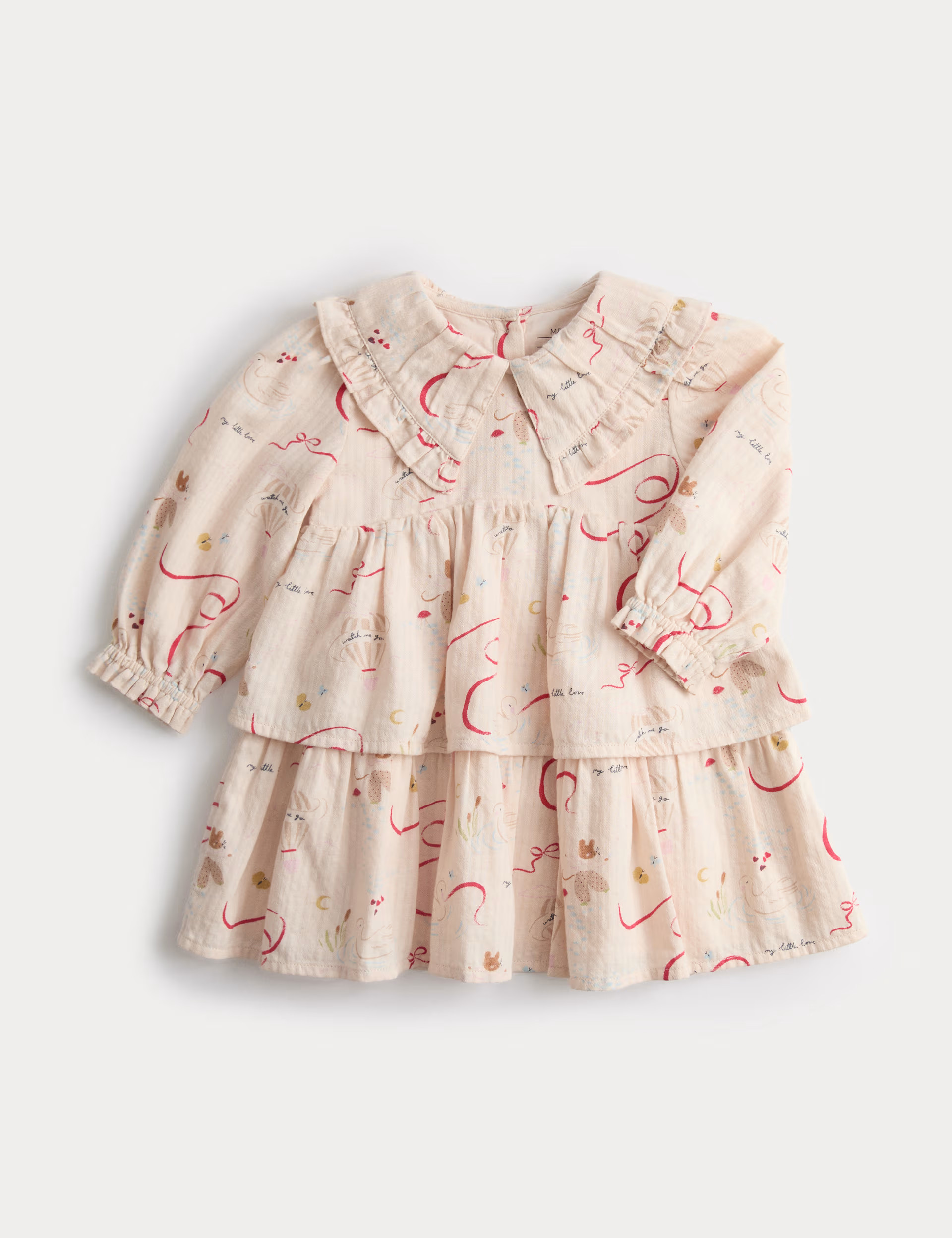 Pure Cotton Peter Pan Collar Mouse Dress (0-3 Yrs) | Marks & Spencer (UK)