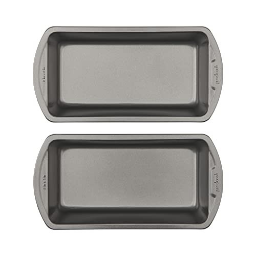 GoodCook Nonstick Loaf Pan 8 x 4-Inch Heavy-Duty Steel Bakeware with Easy-Clean Non-Stick Coating, Oven & Dishwasher Safe Pan for Meatloaf Breads Lasagnas Casseroles & More, Set of 2, Gray | Amazon (US)