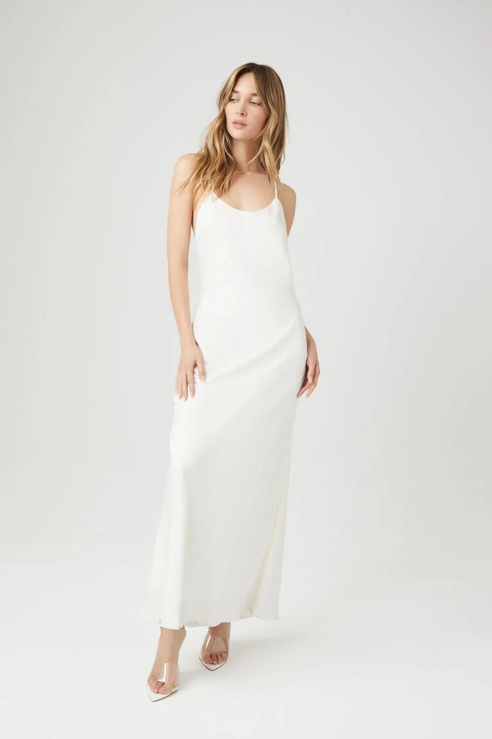 Satin Y-Back Maxi Slip Dress | Forever 21 (US)