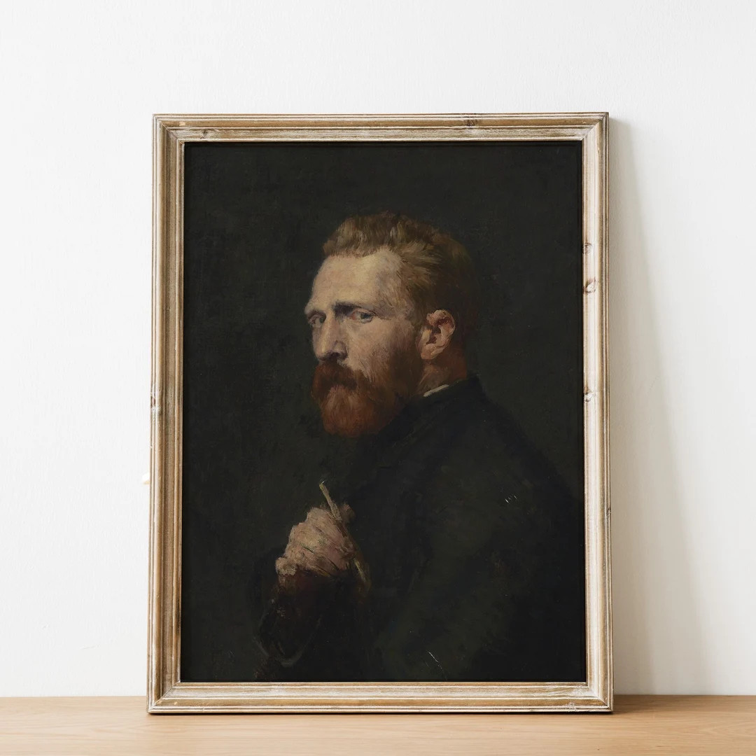 Vintage Portrait Print, Vincent Van Gogh Self Portrait, Print of Antique Oil Painting | Etsy (UK)