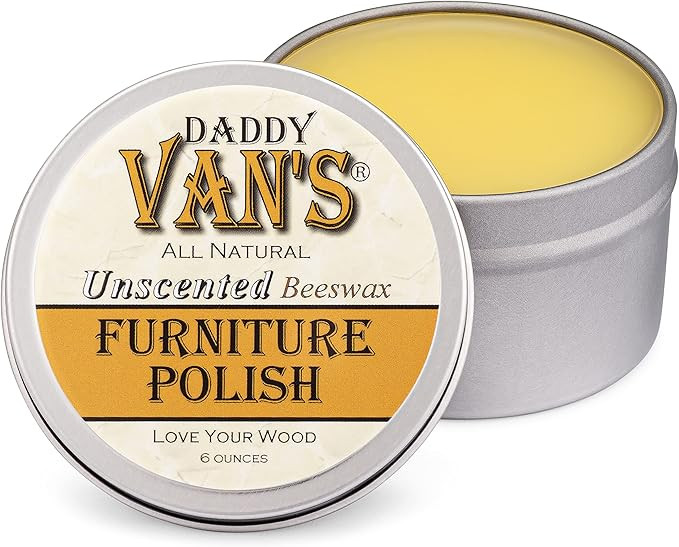Daddy Van's All Natural Unscented Beeswax Furniture Polish - Food Safe Wood Conditioning Salve No... | Amazon (US)