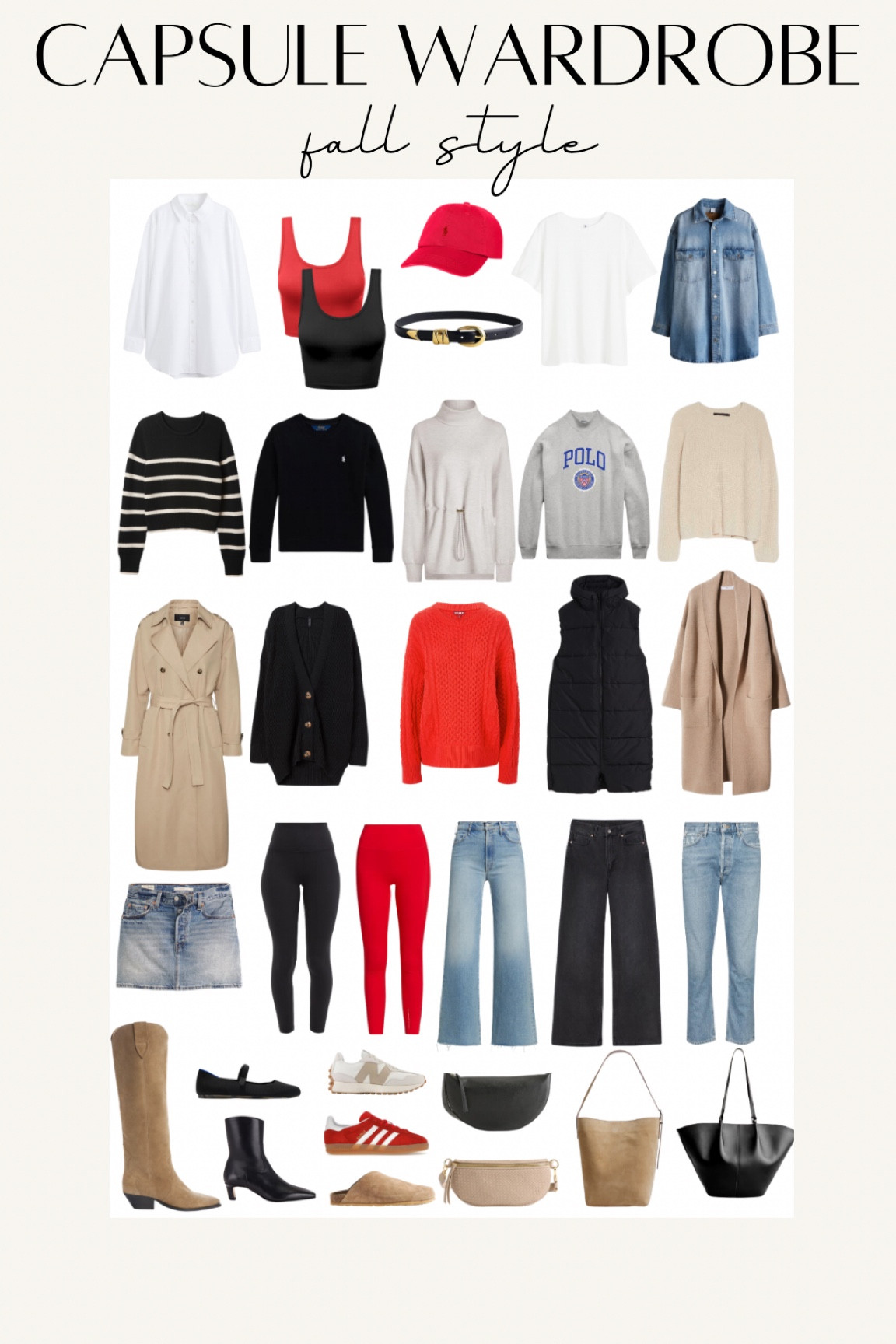 Fall Capsule Wardrobe! This was designed with the busy mom in mind. Who likes to dress classic and comfortable, but also loves to incorporate a trend when she can. Of great quality basics that make getting dressed easy. 