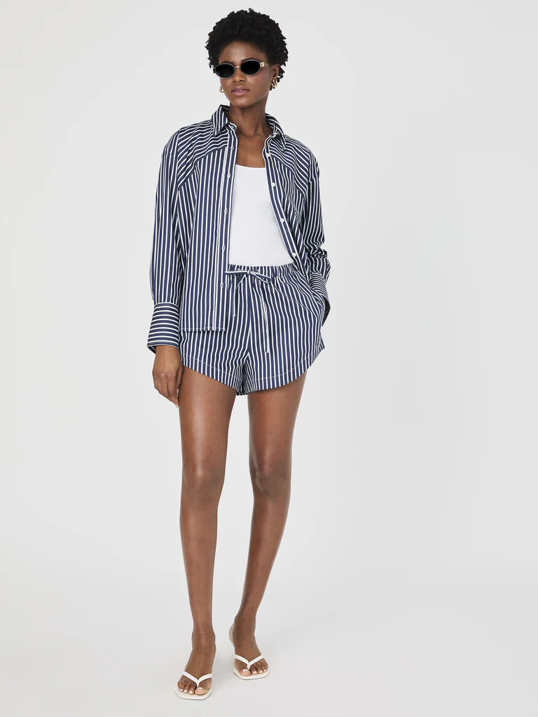 Alexis Cotton Angled Yoke Striped Shirt | French Connection (US)