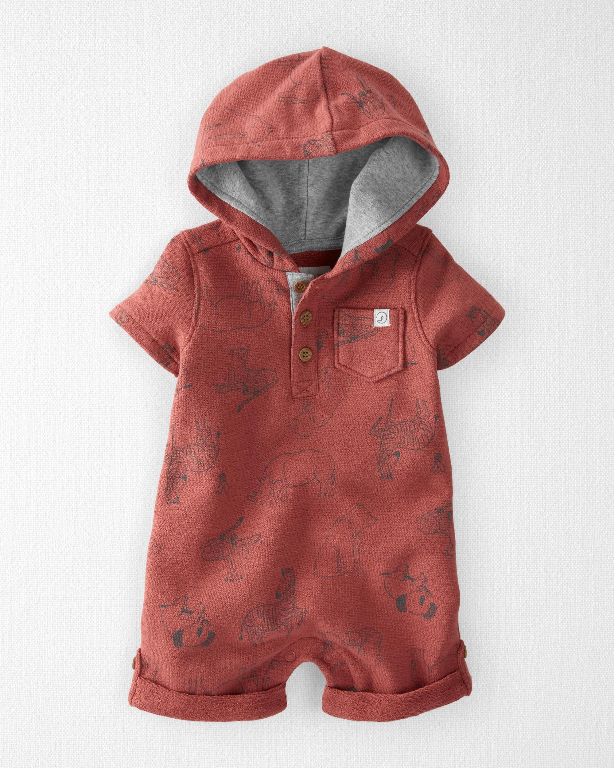 Organic Cotton Hooded Romper | Carter's