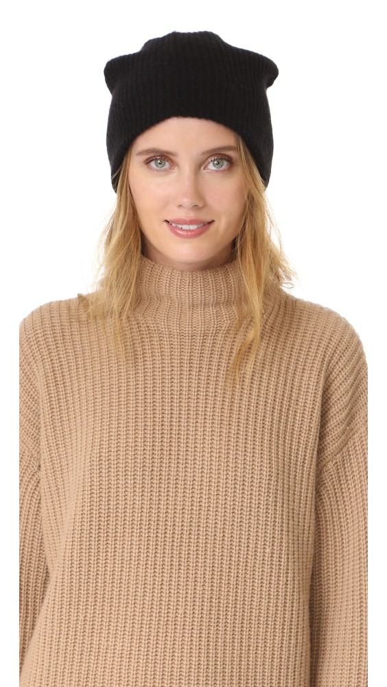 White + Warren Cashmere Plush Rib Beanie | Shopbop | Shopbop