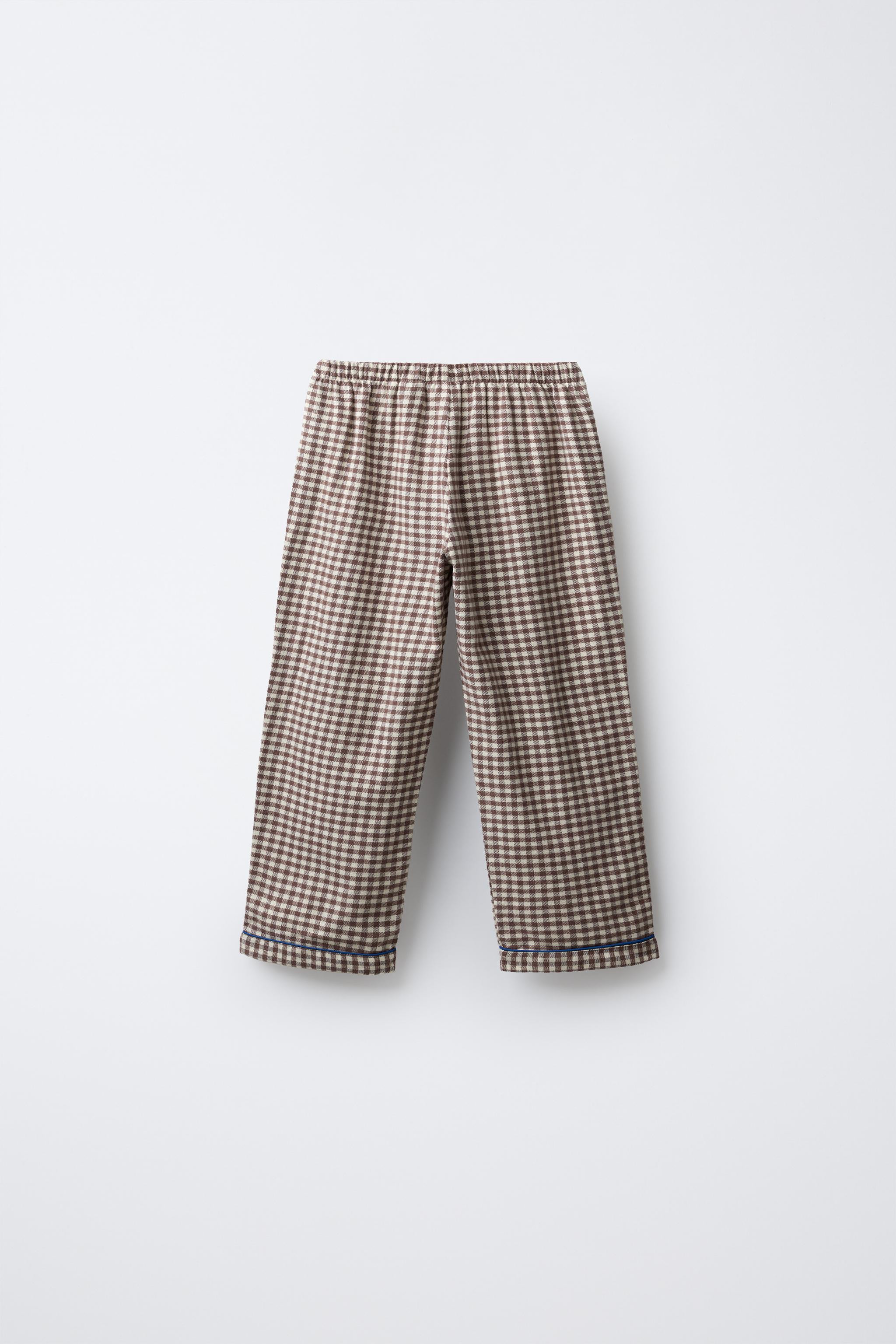 3-6 YEARS/ GINGHAM FLANNEL PAJAMAS | Zara US