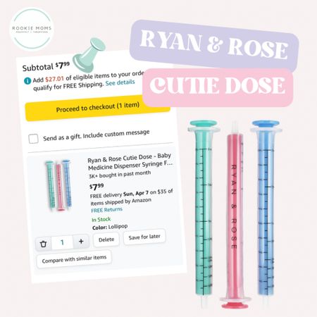 I ordered the Ryan and Rose “Cutie Dose” last week and it is so simple but so well thought out. The medicine dropper actually reached the bottom of a medicine bottle which is a game changer during allergy season.  You can always tell when a mom designed a product. 

#LTKbaby #LTKkids #LTKfamily