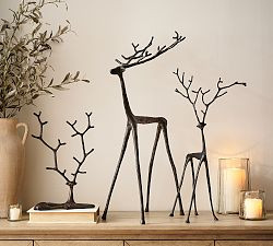 Bronze Sculpted Reindeer | Pottery Barn (US)