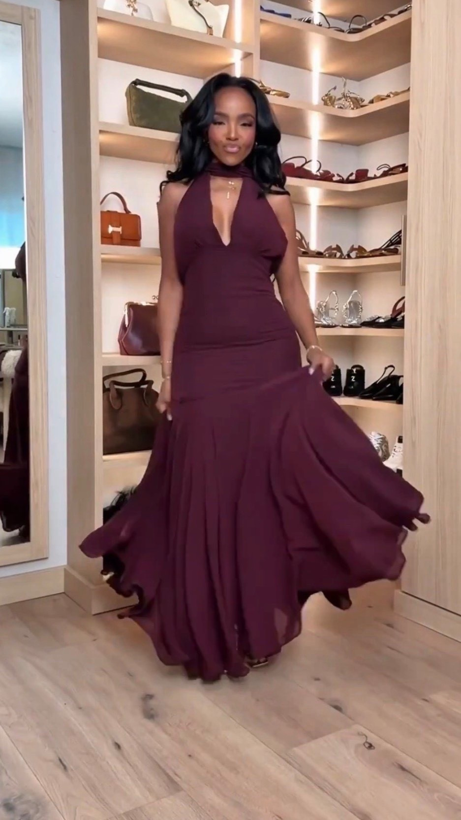 ✨ Statement Red, Unforgettable Fit

This asymmetrical burgundy dress is the definition of effortless elegance. The sculpting fit hugs in all the right places while the draped detail adds movement and polish, making it a true standout without feeling overdone. Timeless, flattering, and designed to make an impact — this is one of those pieces you’ll reach for again and again.

Perfect for:
• Weddings
• Galas
• Formal nights out
• Elevated evening events

📏 Sizing:
Dress: Small

📐 Measurements:
5’4” · 138 lbs · 34D · 27” waist · 40” hips

Makeup: Soft glam with sculpted cheeks and neutral eyes
Hair: Long-lasting heatless curls with body and shine

Save this post to revisit when you need a polished, statement look that never misses.

Follow me on Instagram and YouTube @kirasfashionfinds

#LTKootd #LTKPetite