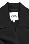 BELTED DOUBLE-FACED WOOL COAT - BLACK - COS | COS (EU)