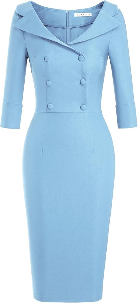 MUXXN Women's Classic Vintage Sweetheart Neckline Cocktail Prom Tea Dress | Amazon (US)