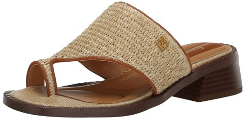 Franco Sarto Womens Sia Fashion Slide Sandal Natural Beige Raffia 7.5 M | Amazon (US)