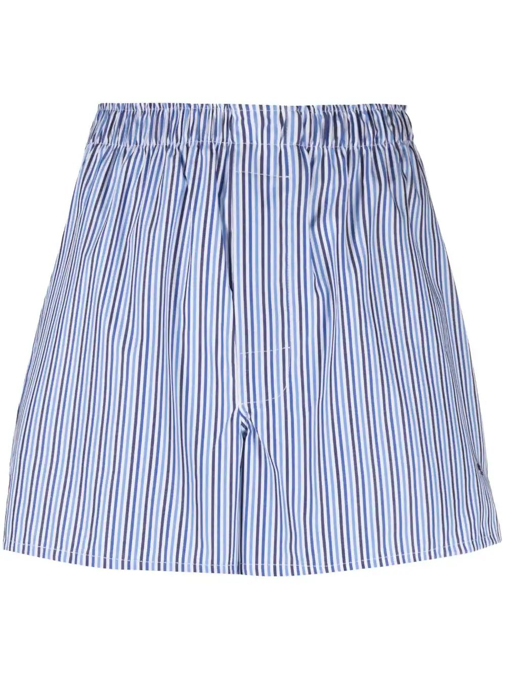 HommeGirls logo-embroidered stripe-pattern Shorts - Farfetch | Farfetch Global