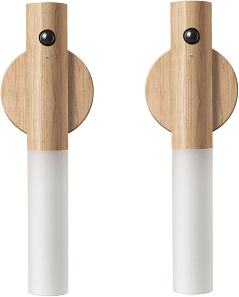 LANDGOO Wooden Motion Sensor Night Lights, Magnet Body Hallway Lamp, Rechargeable LED Wall Sconce... | Amazon (US)