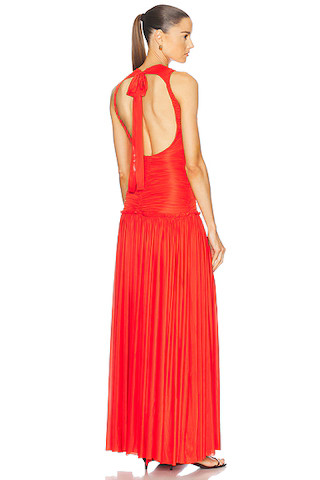 SIEDRES Alina Dress in Red | FWRD | FWRD 