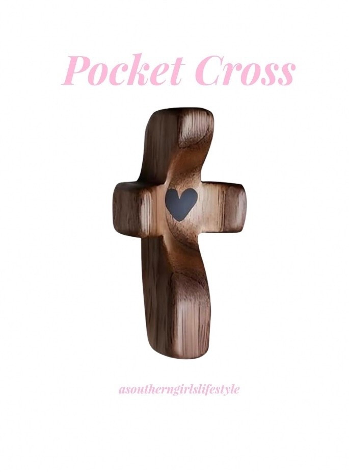 Beautiful Wooden Pocket Cross/Stress Fidget - reminds me of the pocket Jesus.

Love the heart in the center! A powerful reminder of His love for us! Sweet for gifting as we head into the Easter season & to add in an Easter basket 

Faith. Christian Life  

#LTKSeasonal