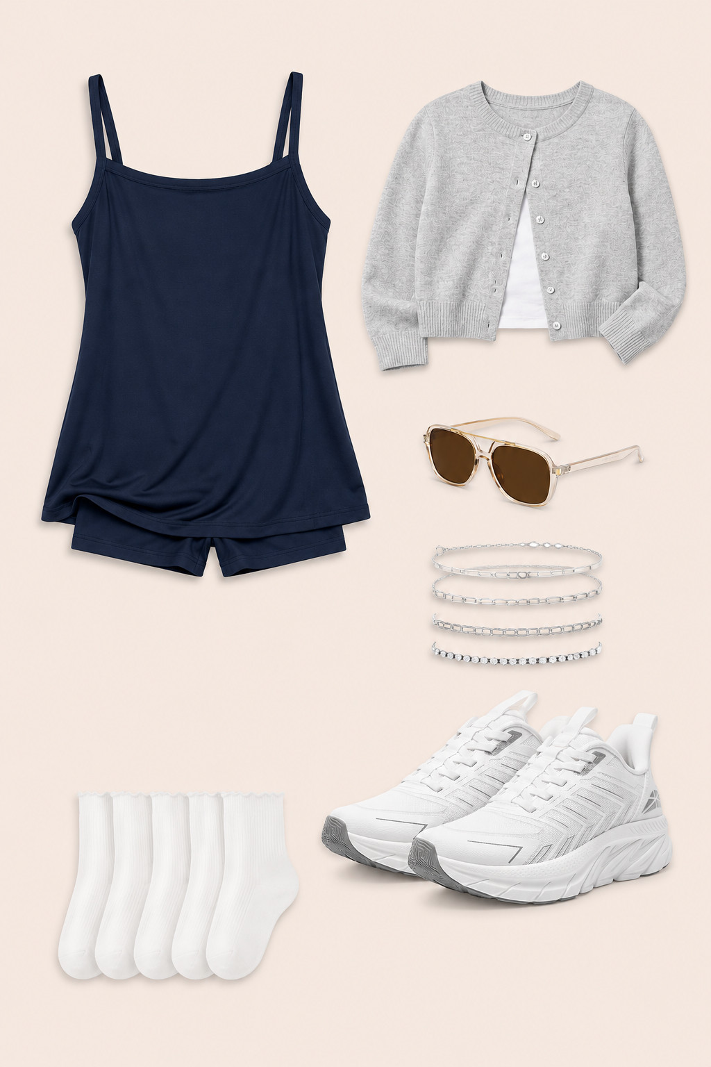 Sporty comfy girl outfit inspo 🤍✨
This navy athletic dress paired with chunky sneakers, cozy socks, and simple accessories is the perfect effortless everyday look. Cute, comfy, and perfect for errands, travel days, coffee runs, or casual weekends. 

 #Athleisure #CasualStyle #ComfyOutfits #AmazonFashion #SportyChic #EverydayStyle #PinterestFashion #LTKStyle #AirportOutfit #AmazonFinds #LTKootd #LTKmorningroutine #LTKActive
